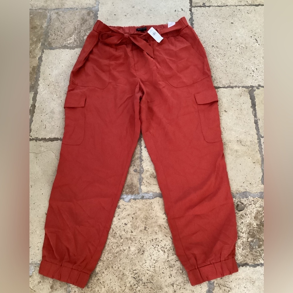 Banana Republic Rust Red Cargo Jogger Pants